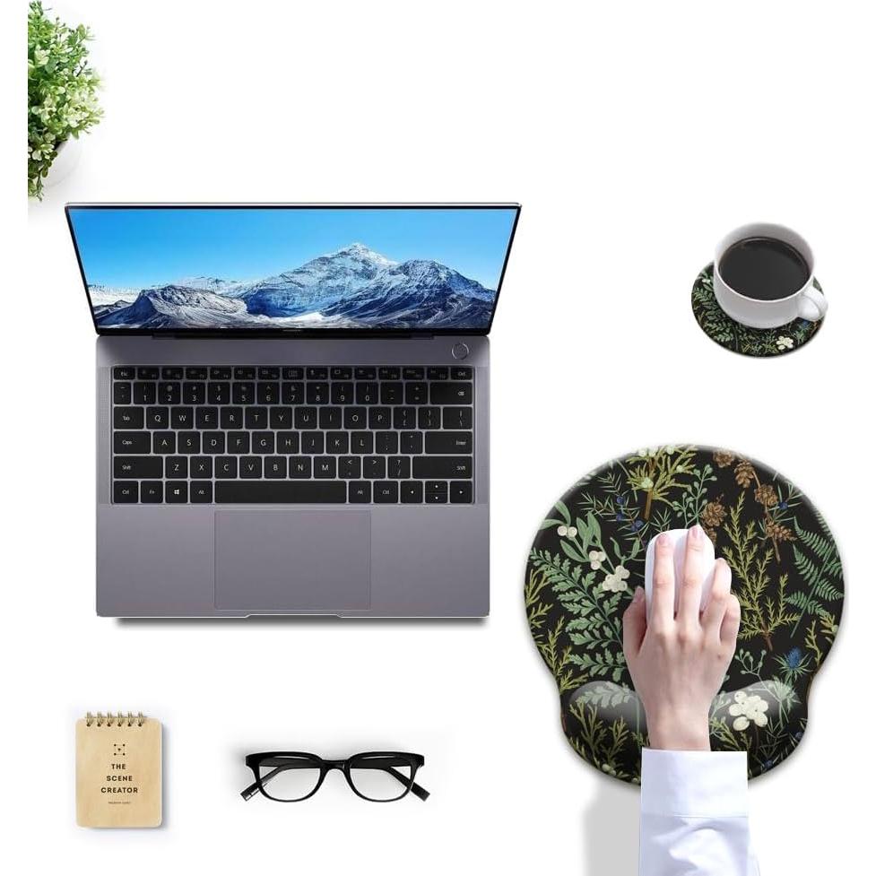 Almohadilla de Gel HOPONY para Ratón con Reposamuñecas - Flores Silvestres