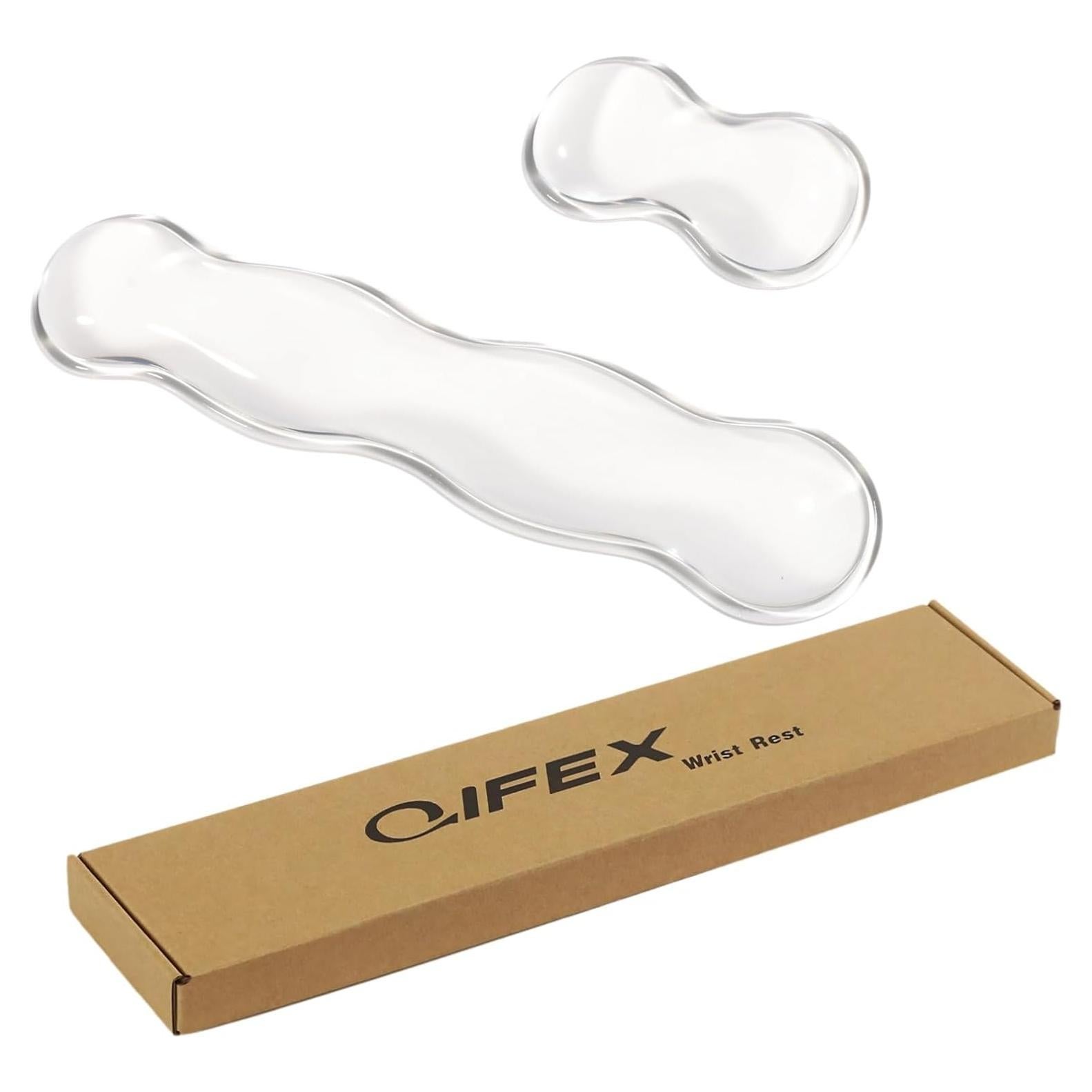Juego de reposamuñecas ergonómico QIFEX de gel 36.3 cm