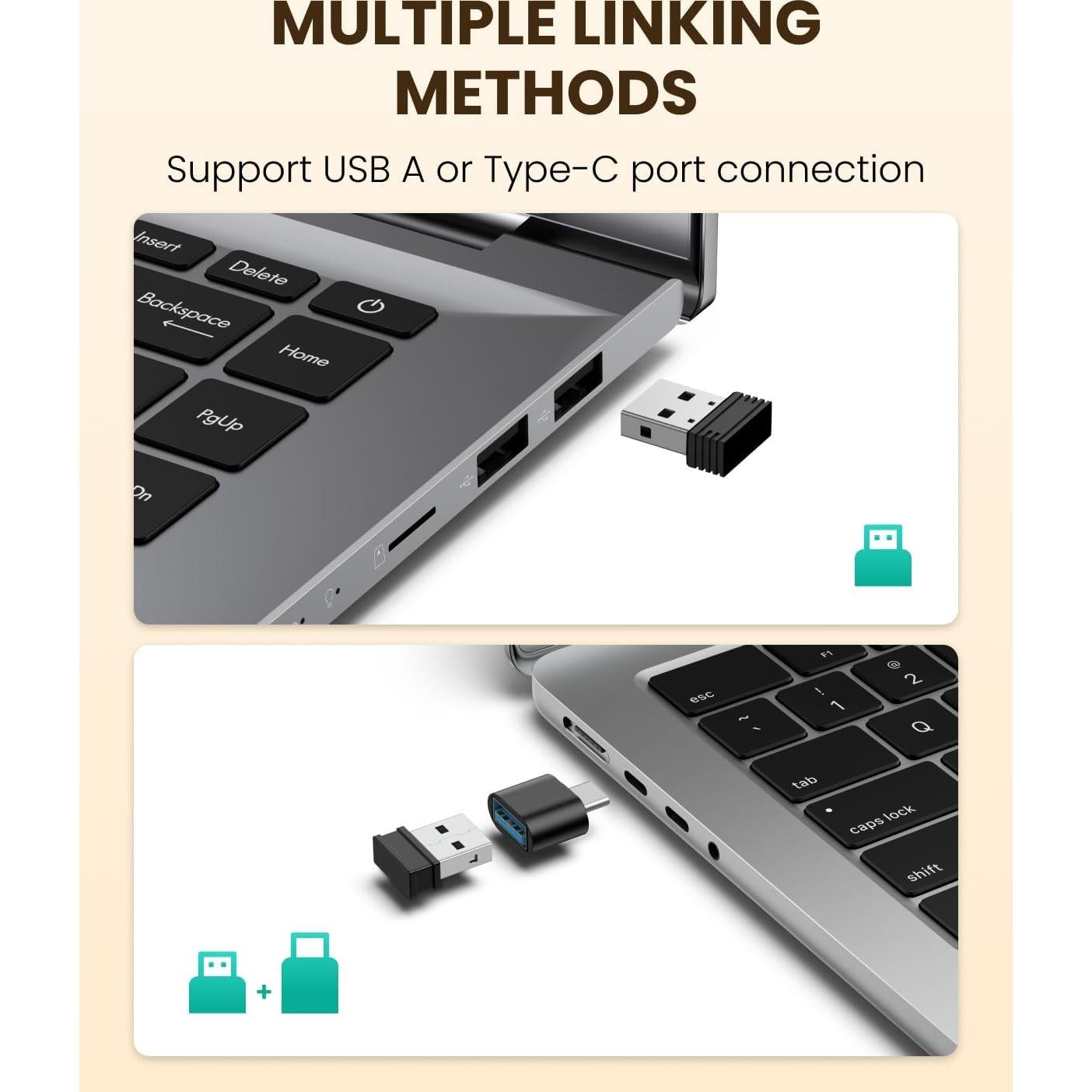 Ratón Inalámbrico Recargable Ergonómico POJTK 4800 DPI