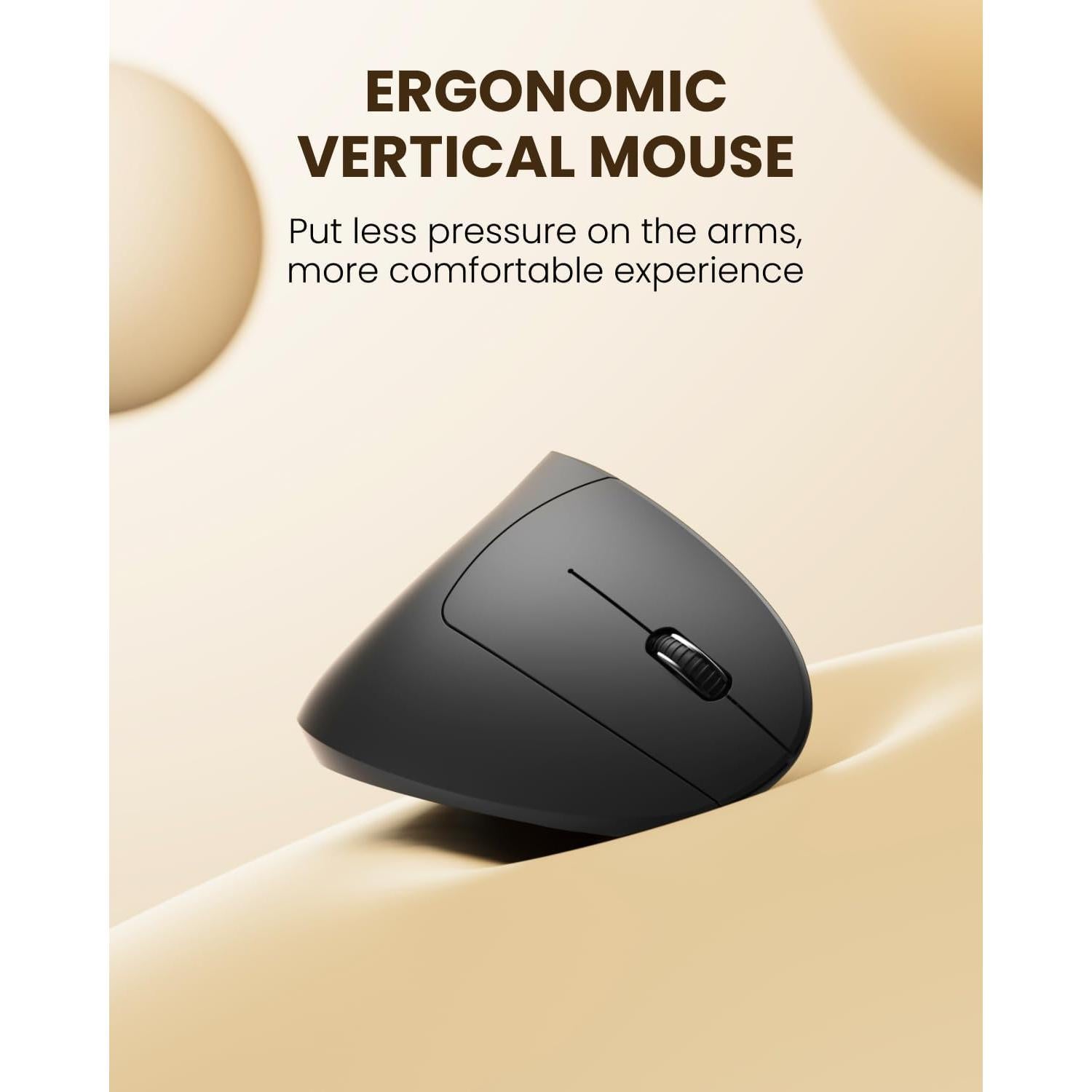 Ratón Inalámbrico Recargable Ergonómico POJTK 4800 DPI