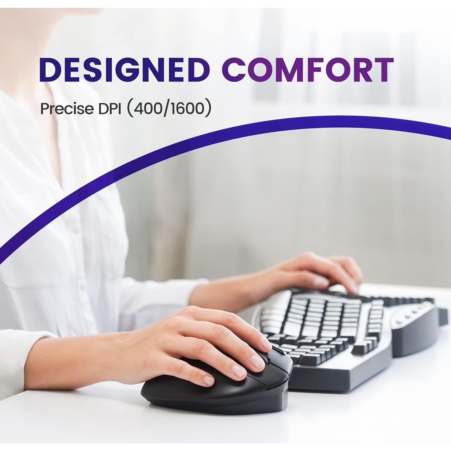 Ratón Ergonómico Inalámbrico Perixx PERIMICE-720 Negro