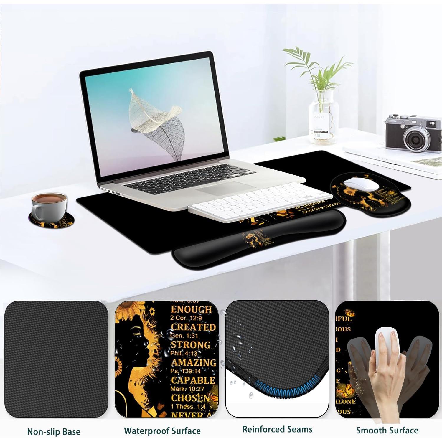 Alfombrilla de Ratón Grande JVGFYNKL con Reposamuñecas 80x30cm