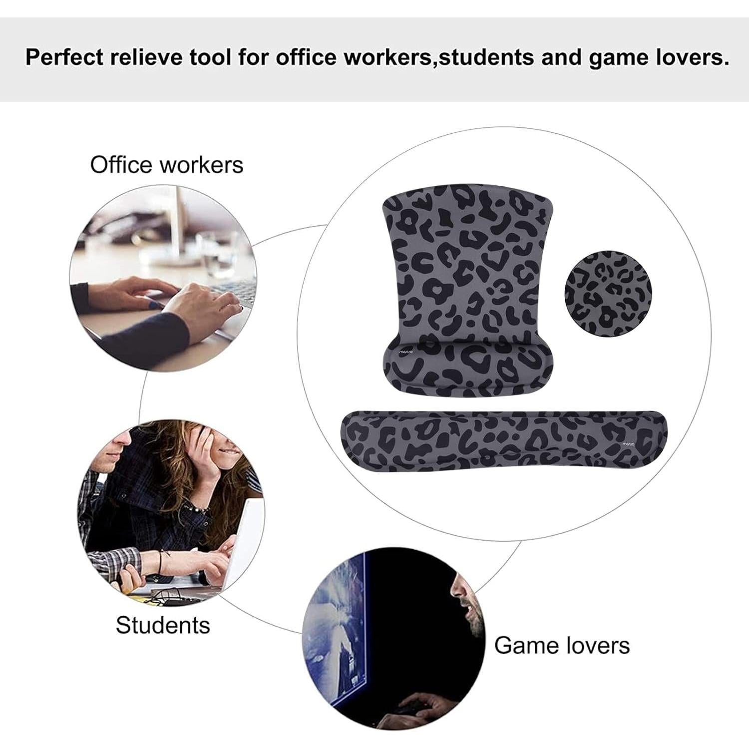 Soporte Reposamuñecas Ergonómico MOSISO + Alfombrilla Negro