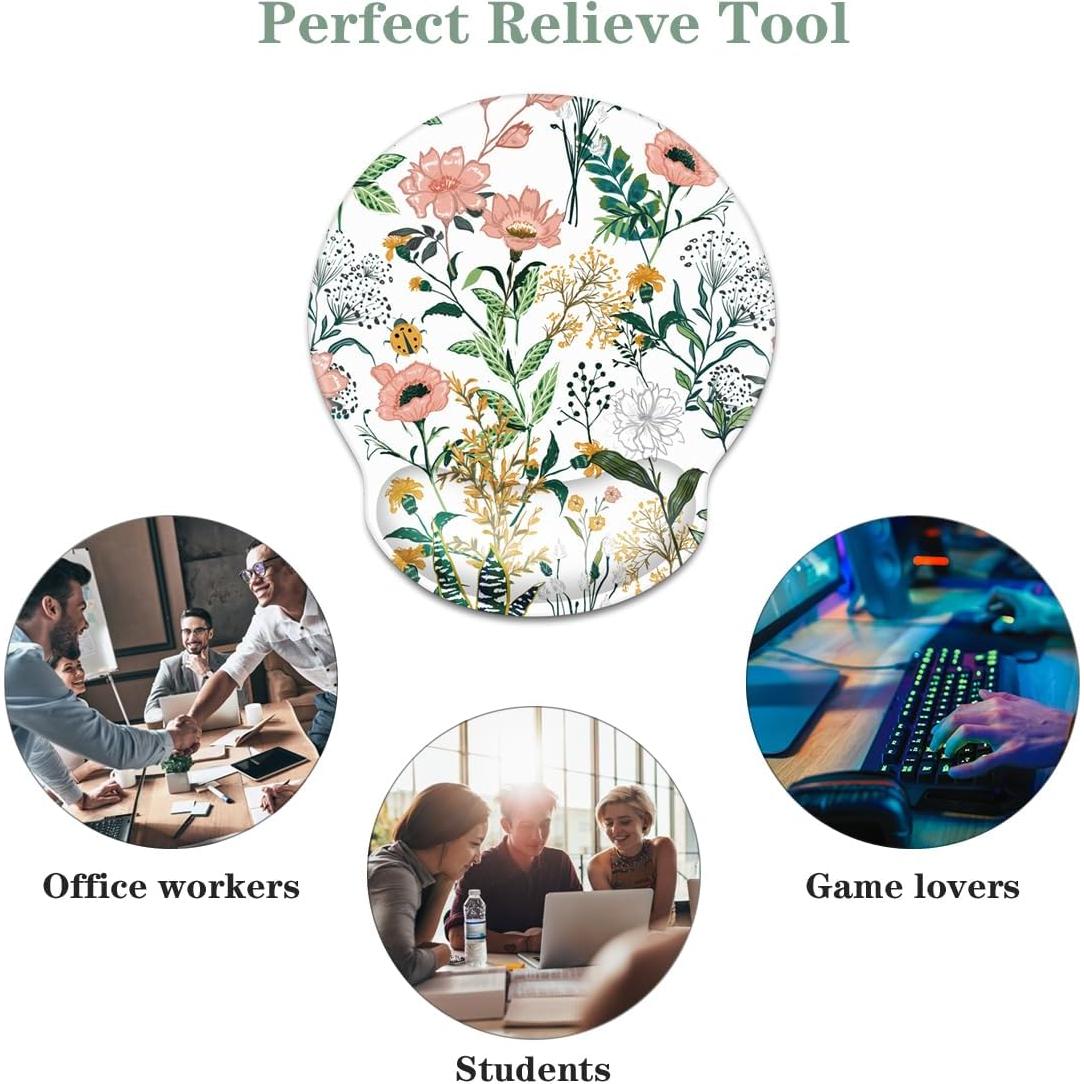 Alfombrilla Ergonómica para Ratón WAVEYU con Soporte Muñeca 25.4x23cm