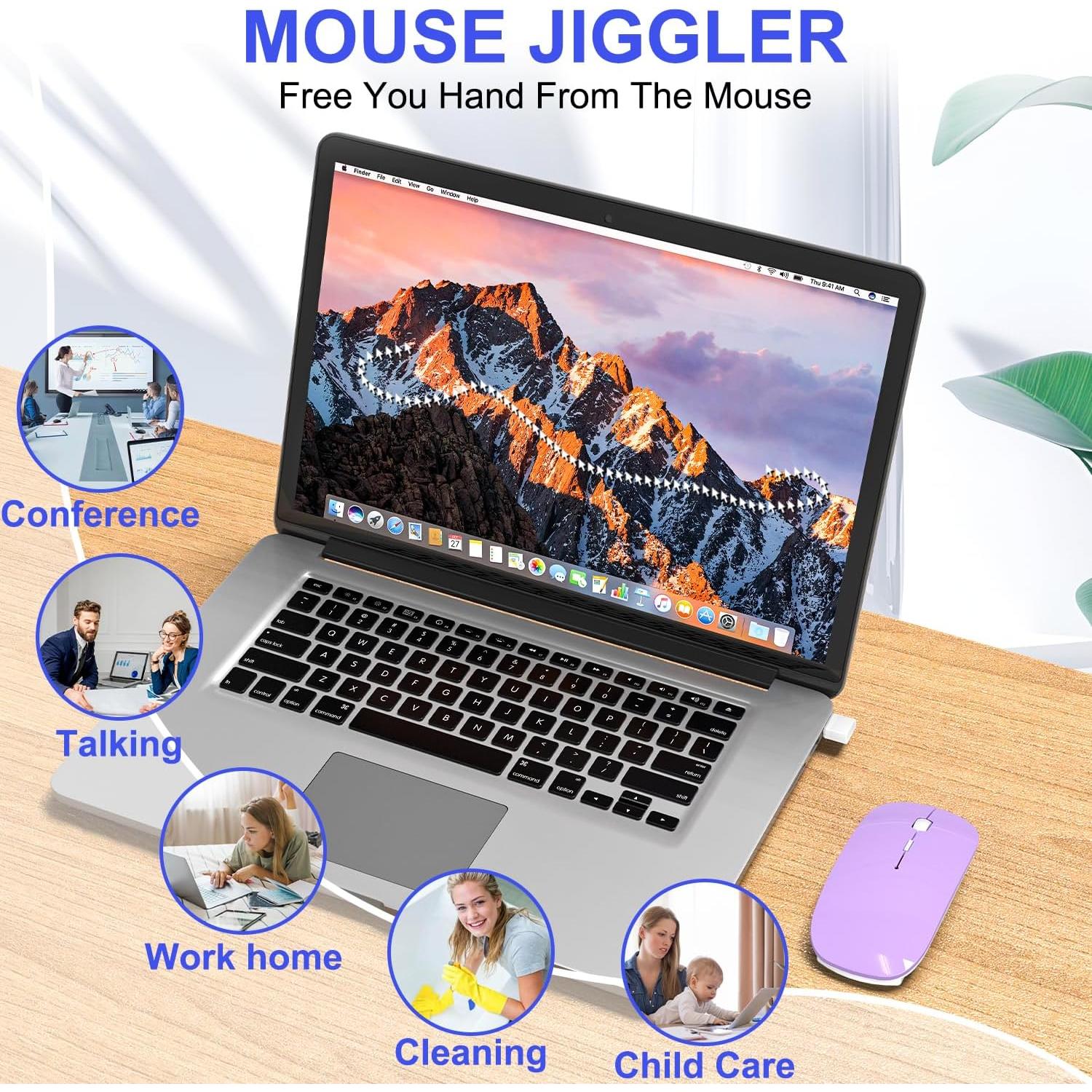 Ratón Inalámbrico Bluetooth Azmall Púrpura Recargable Delgado