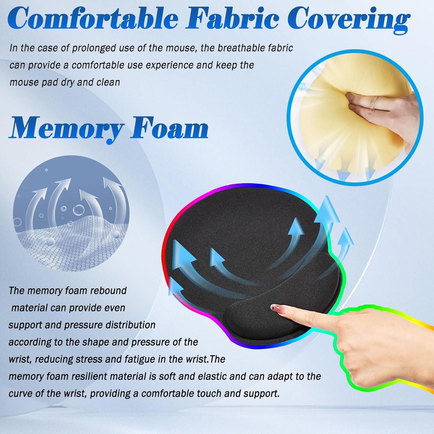 Paquete de 8 Alfombrillas Ergonómicas Voittozege con Reposamuñecas