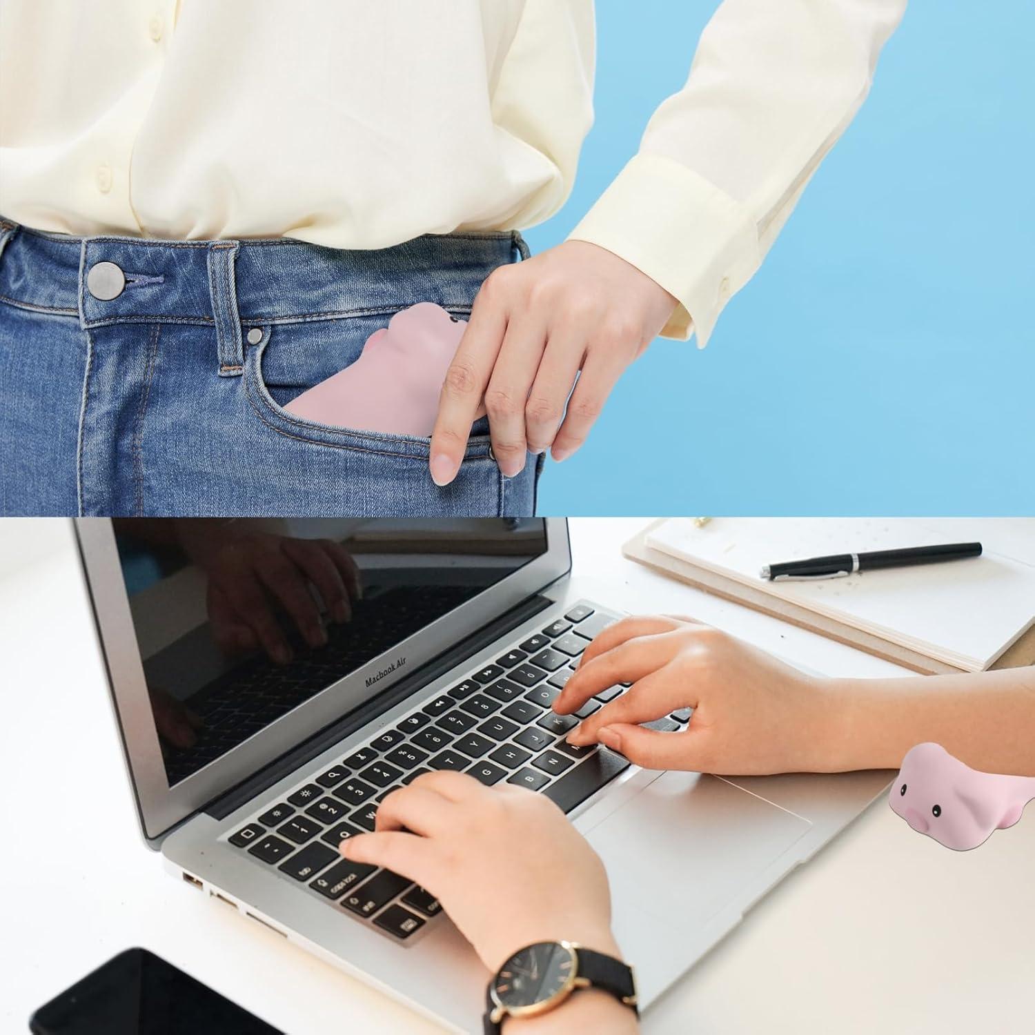 Descanso de Muñeca Ergonómico Thanice Cerdito Rosa 13x6x3cm