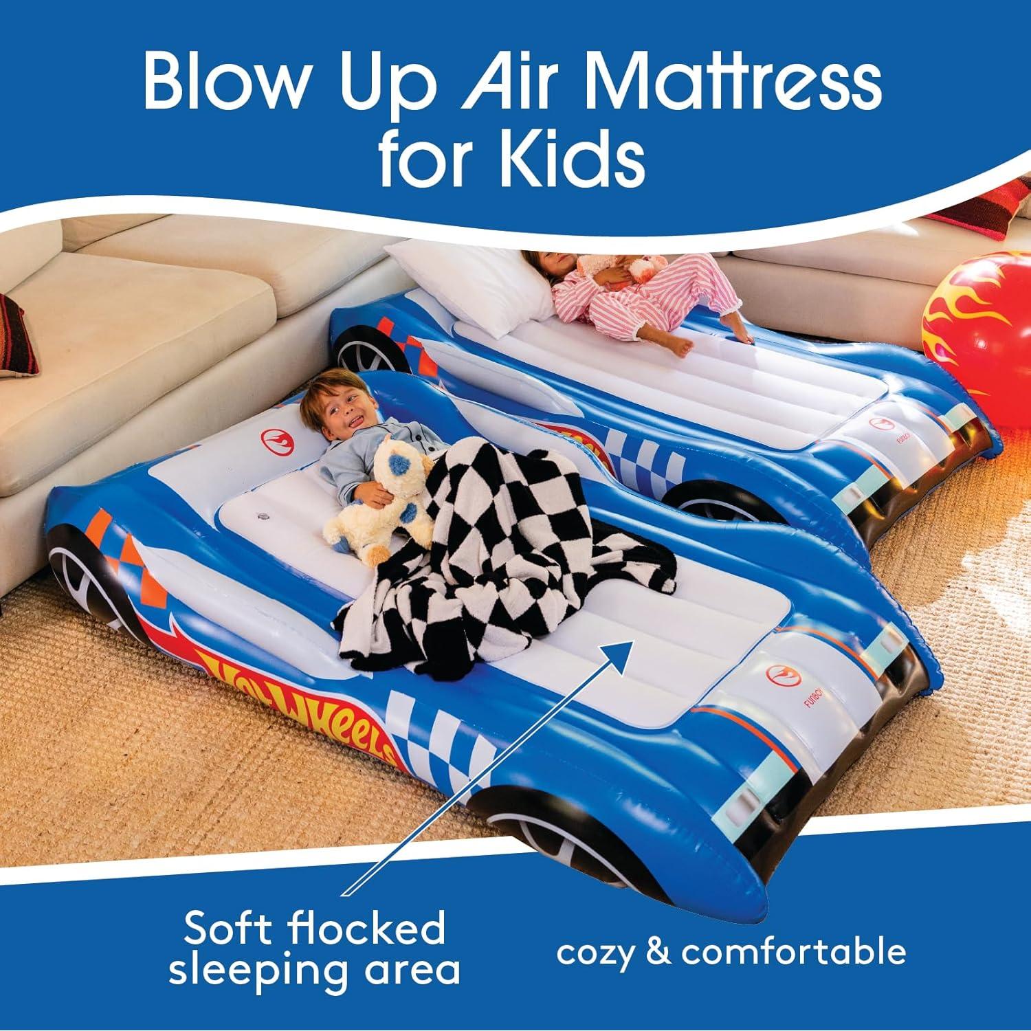 Cama inflable individual FUNBOY Hot Wheels con bolsa