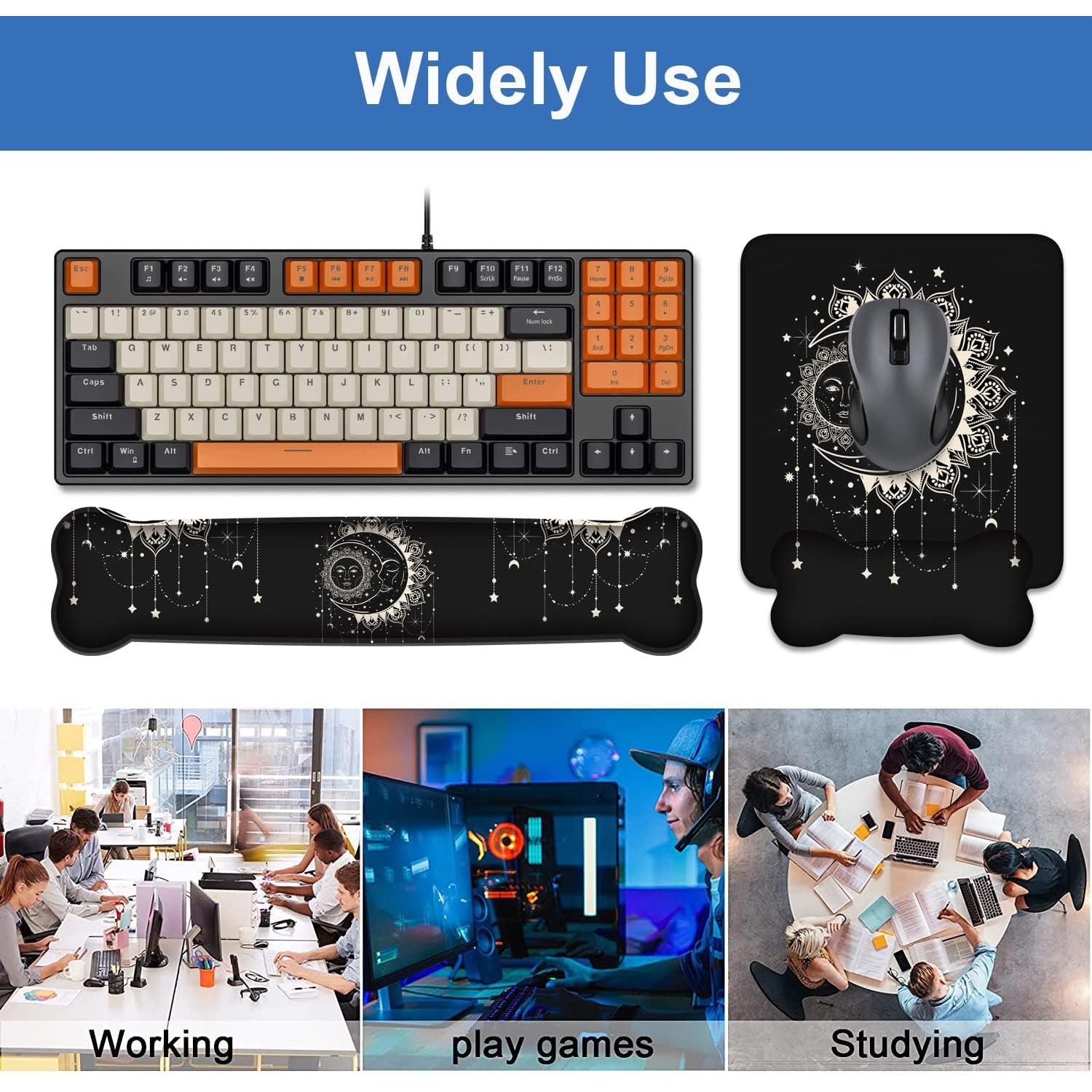 Conjunto de Reposamuñecas Ergonómico ZXHSBROK con Gel y Espuma