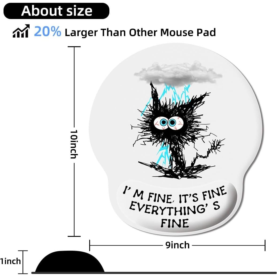 Almohadilla de Ratón Ergonómica QwaQ con Reposamuñecas Gel