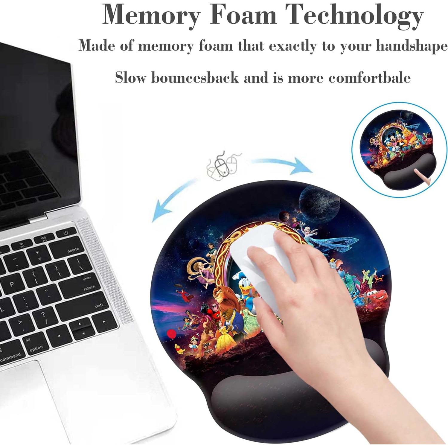 Alfombrilla de Ratón Ergonómica Manslator Negra con Soporte