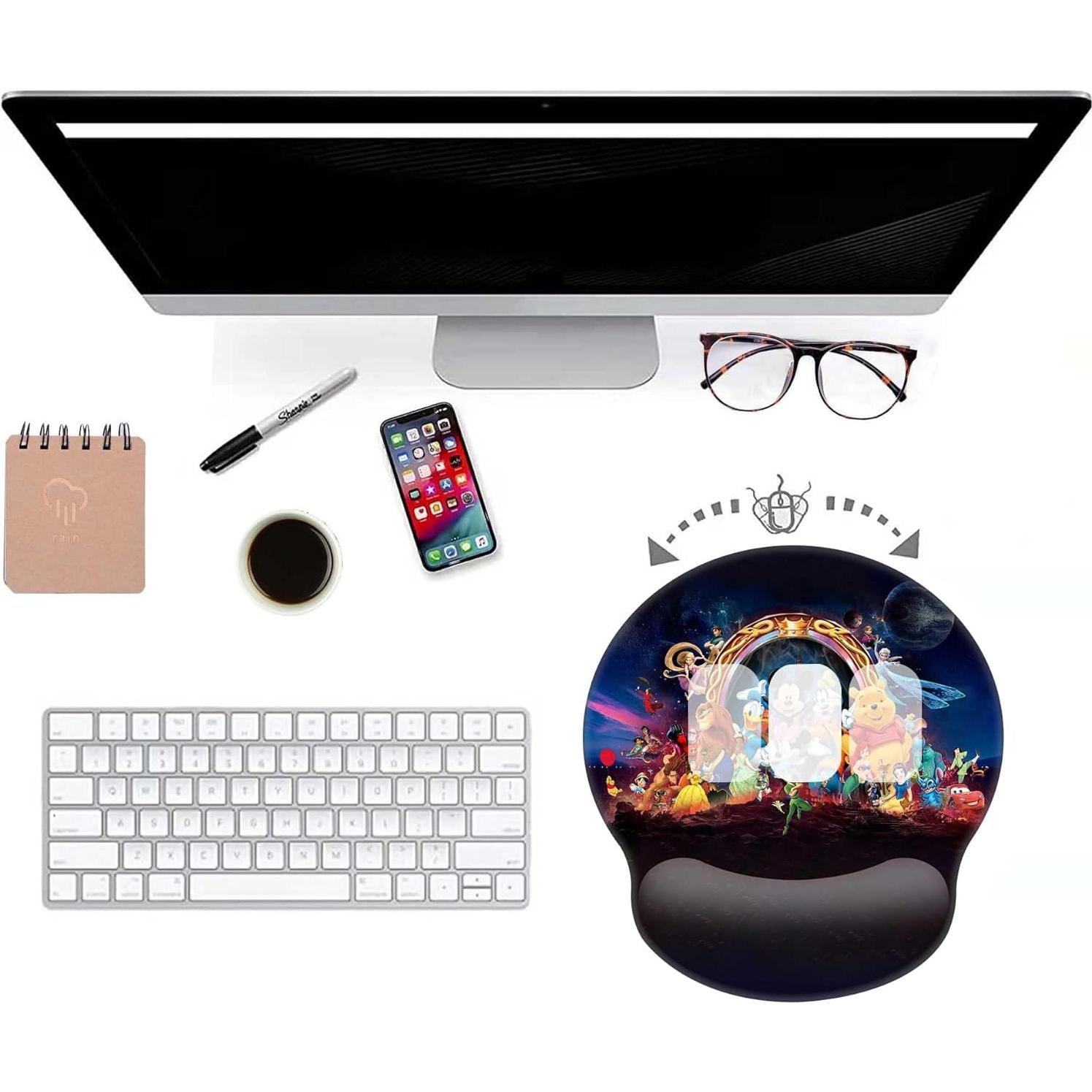 Alfombrilla de Ratón Ergonómica Manslator Negra con Soporte