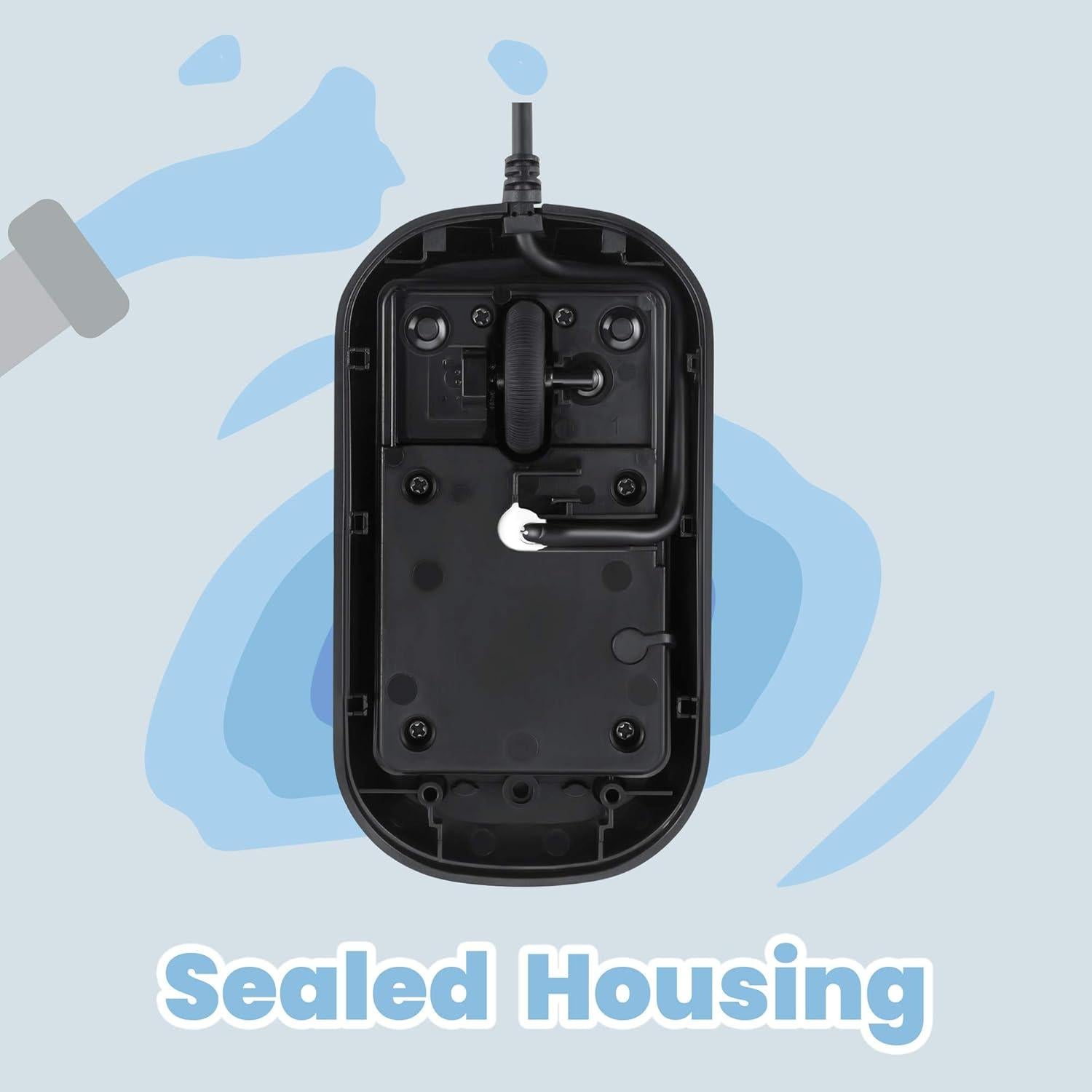 Ratón Óptico Lavable Perixx PERIMICE-503B Negro IP67