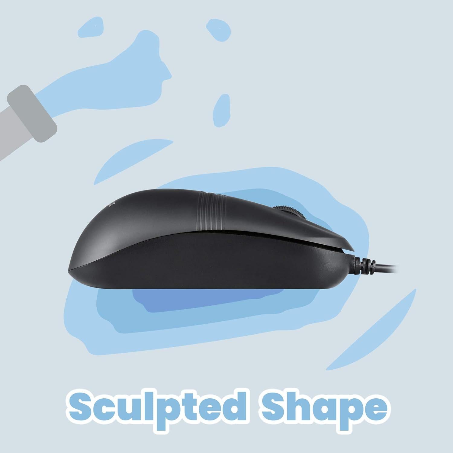 Ratón Óptico Lavable Perixx PERIMICE-503B Negro IP67