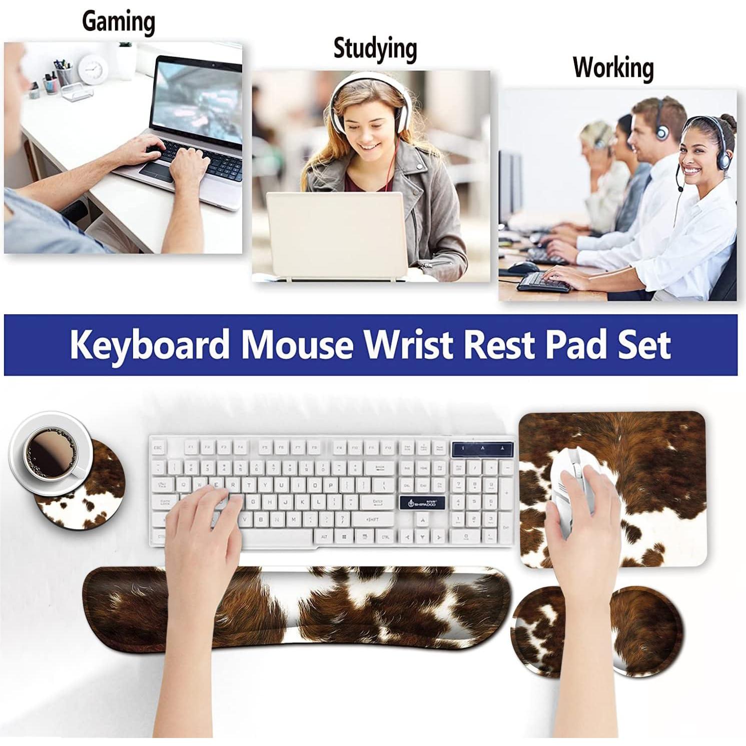 Conjunto Soporte Muñeca Teclado y Ratón JVGFYNKL Espuma Viscoelástica