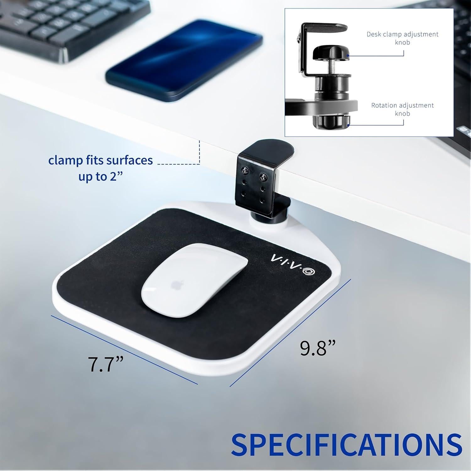 Soporte para Almohadilla de Ratón VIVO MOUNT-MS01AW Blanco