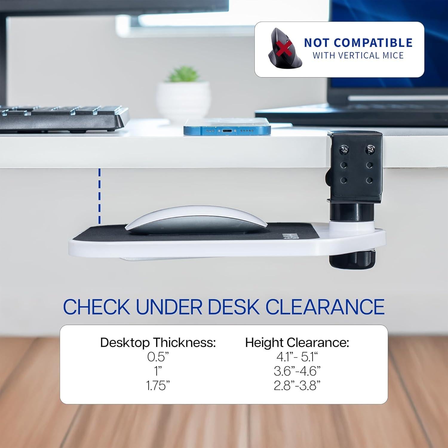 Soporte para Almohadilla de Ratón VIVO MOUNT-MS01AW Blanco