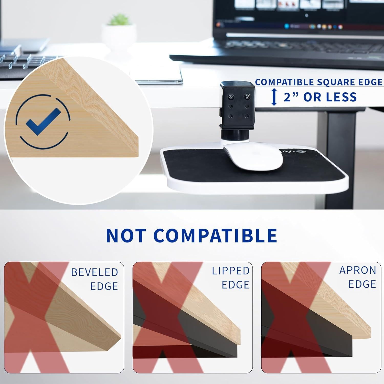 Soporte para Almohadilla de Ratón VIVO MOUNT-MS01AW Blanco