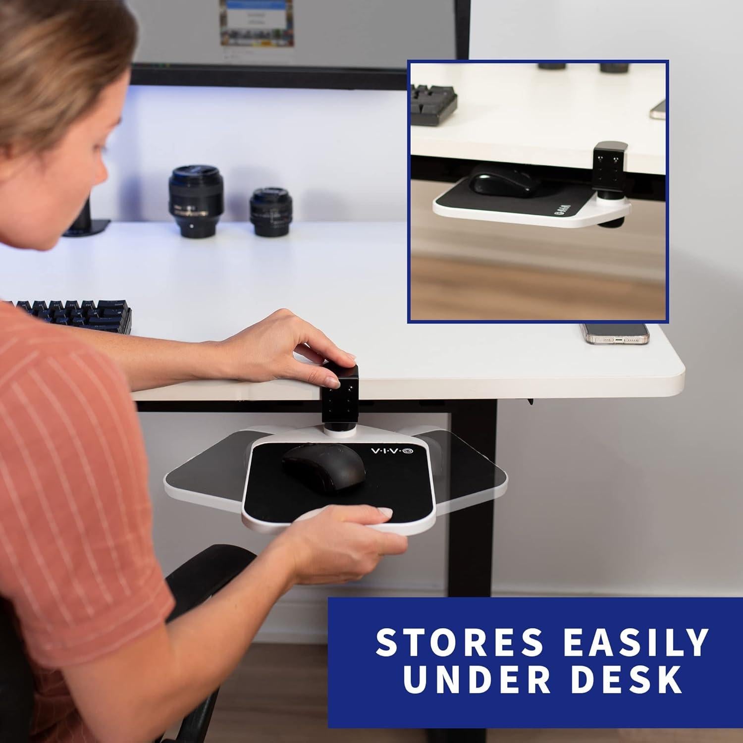 Soporte para Almohadilla de Ratón VIVO MOUNT-MS01AW Blanco