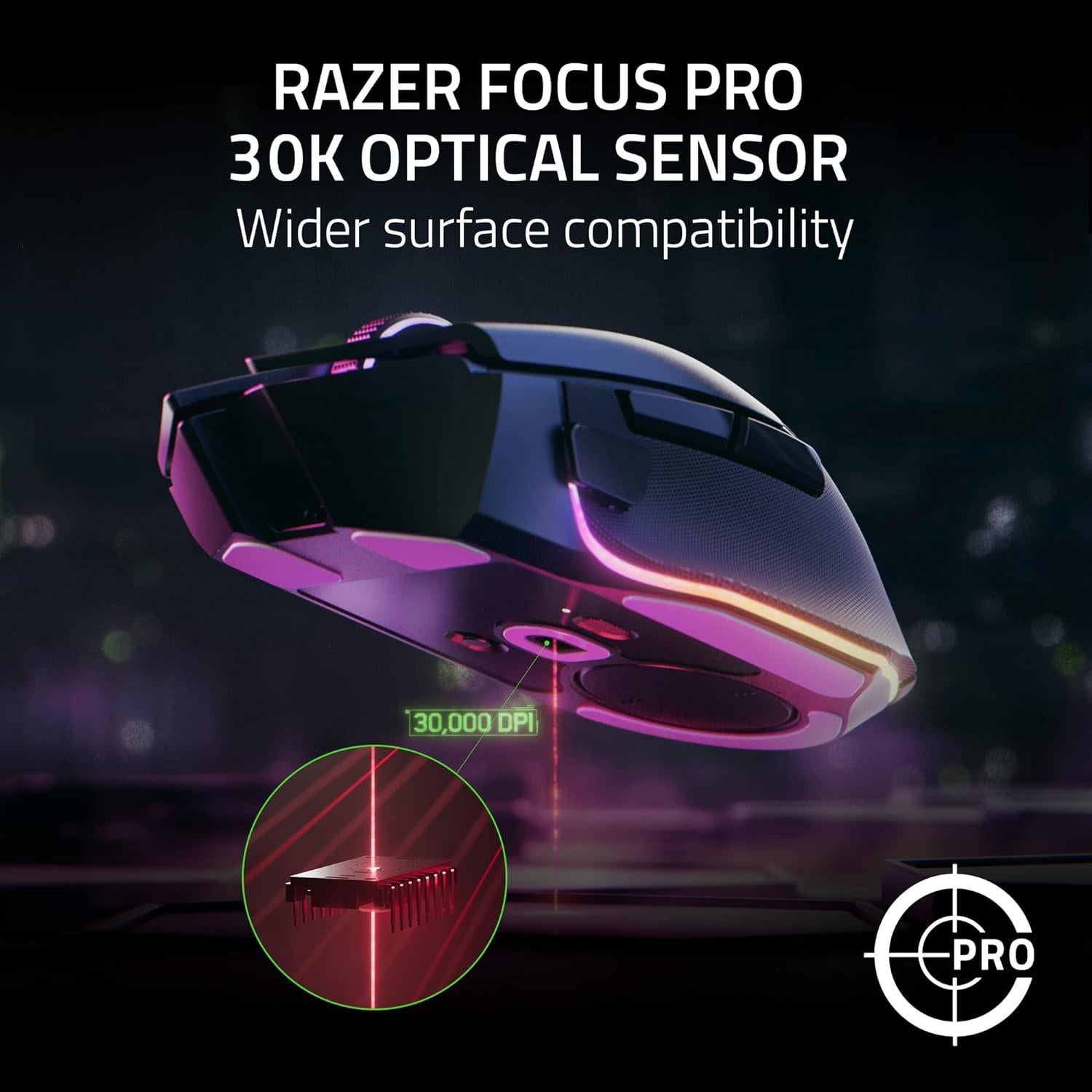 Razer Basilisk V3 Pro Customizable Wireless Ergonomic Gaming Mouse (Renewed)