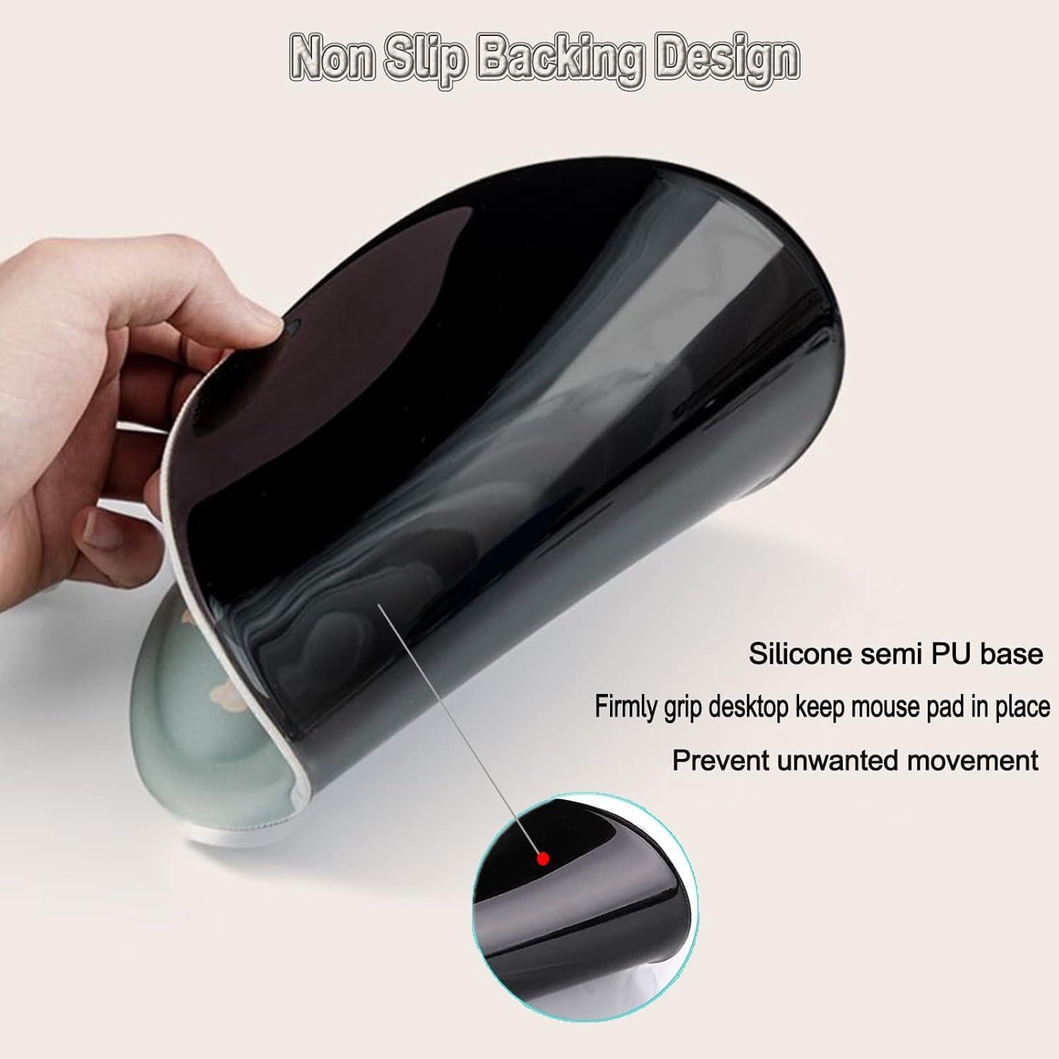 Alfombrilla de Mouse con Soporte para Muñeca NNAKAPAKA Floral