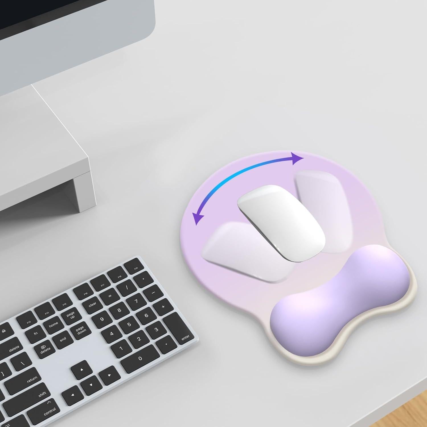 Alfombrilla de Ratón Ergonómica KEPUTAIER con Soporte para Muñeca