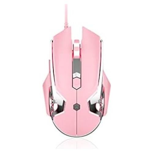 Ratón Gaming AJ120 Firstblood Rosa Ergonómico USB LED 1.7m