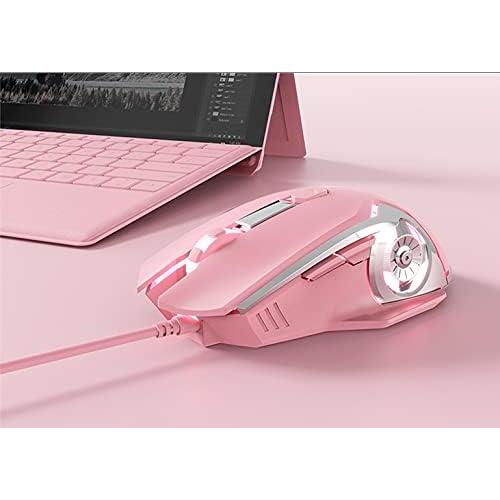Ratón Gaming AJ120 Firstblood Rosa Ergonómico USB LED 1.7m