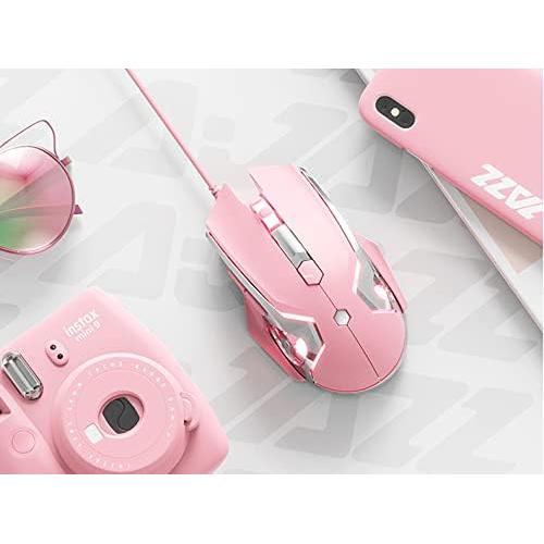 Ratón Gaming AJ120 Firstblood Rosa Ergonómico USB LED 1.7m