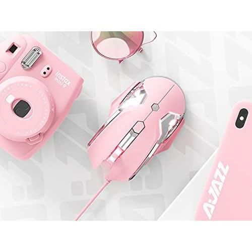Ratón Gaming AJ120 Firstblood Rosa Ergonómico USB LED 1.7m