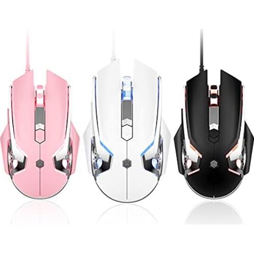 Ratón Gaming AJ120 Firstblood Rosa Ergonómico USB LED 1.7m