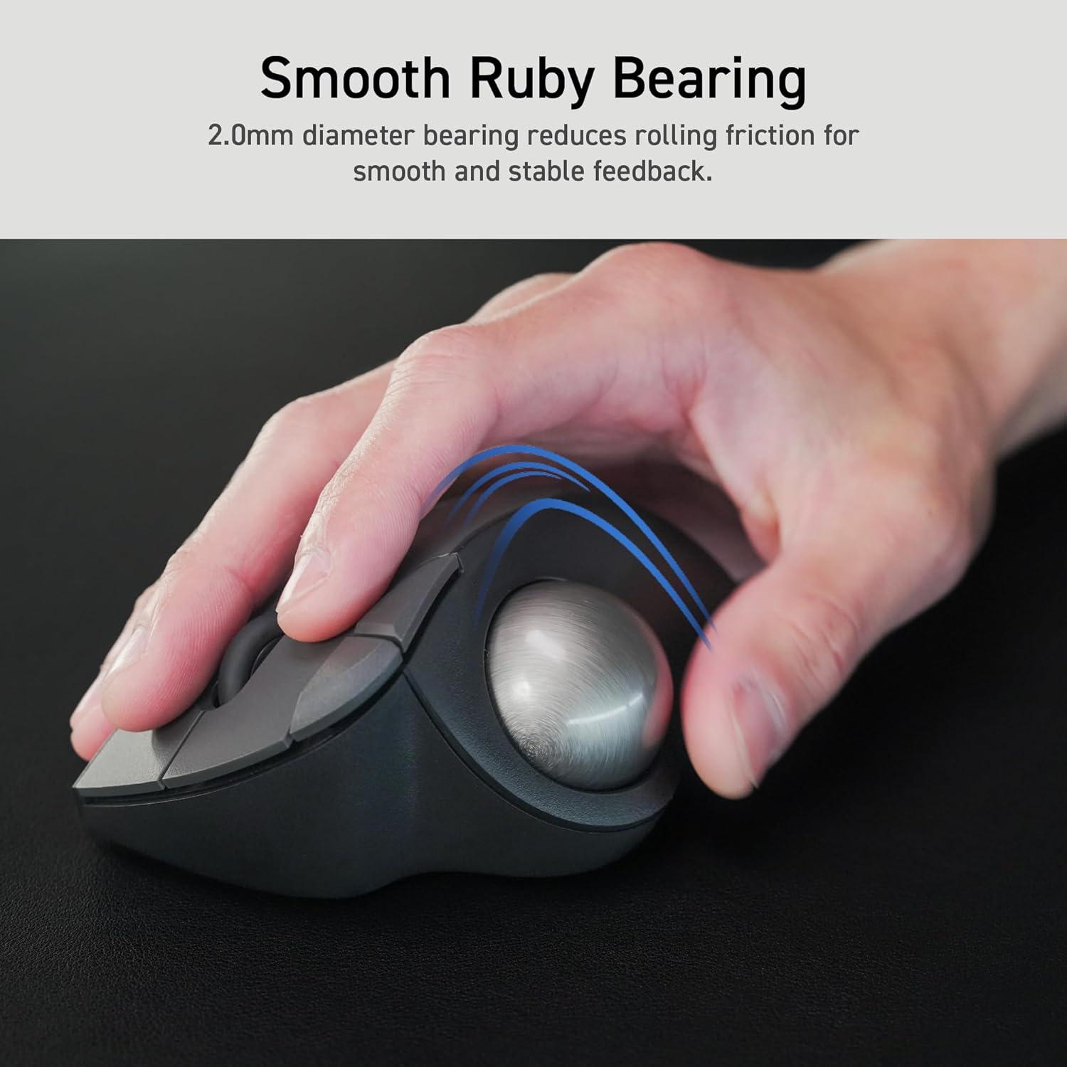 Trackball Bluetooth ELECOM M-IT10BRWH Ergonómico 36mm Blanco