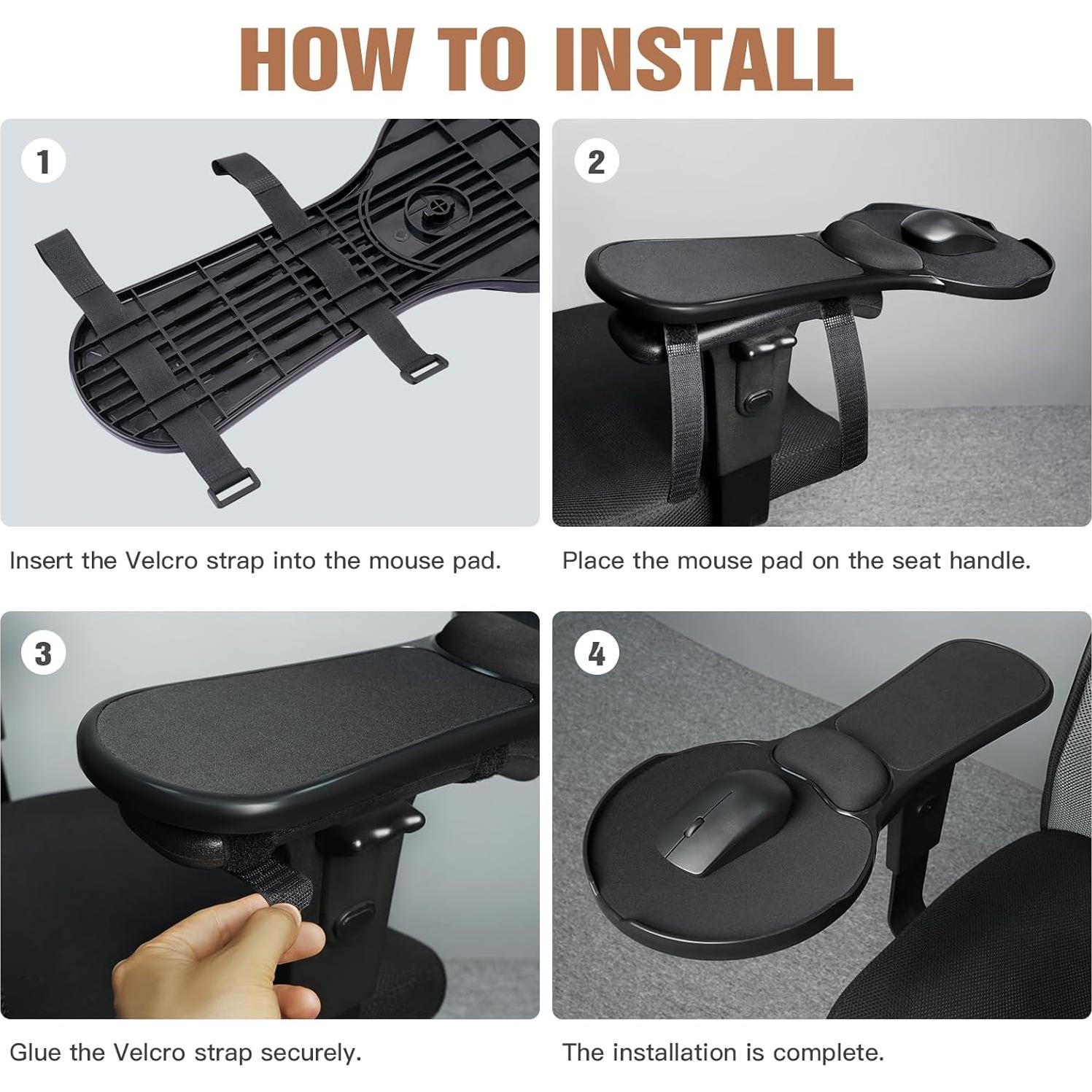 Almohadilla de Ratón Ergonómica YuPinDiZu para Silla Negra