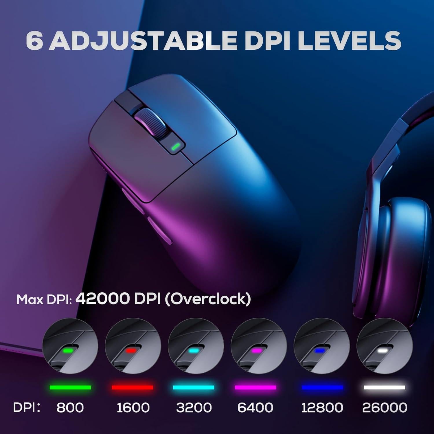 Ratón Gaming Inalámbrico RK Royal Kludge M3 42K DPI 47g