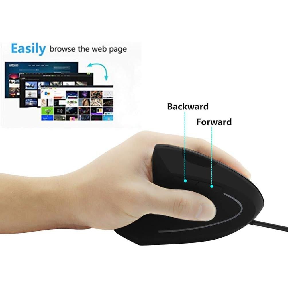 Ratón Ergonómico Vertical FLY WAY para Mano Izquierda 800/1200/1600 DPI