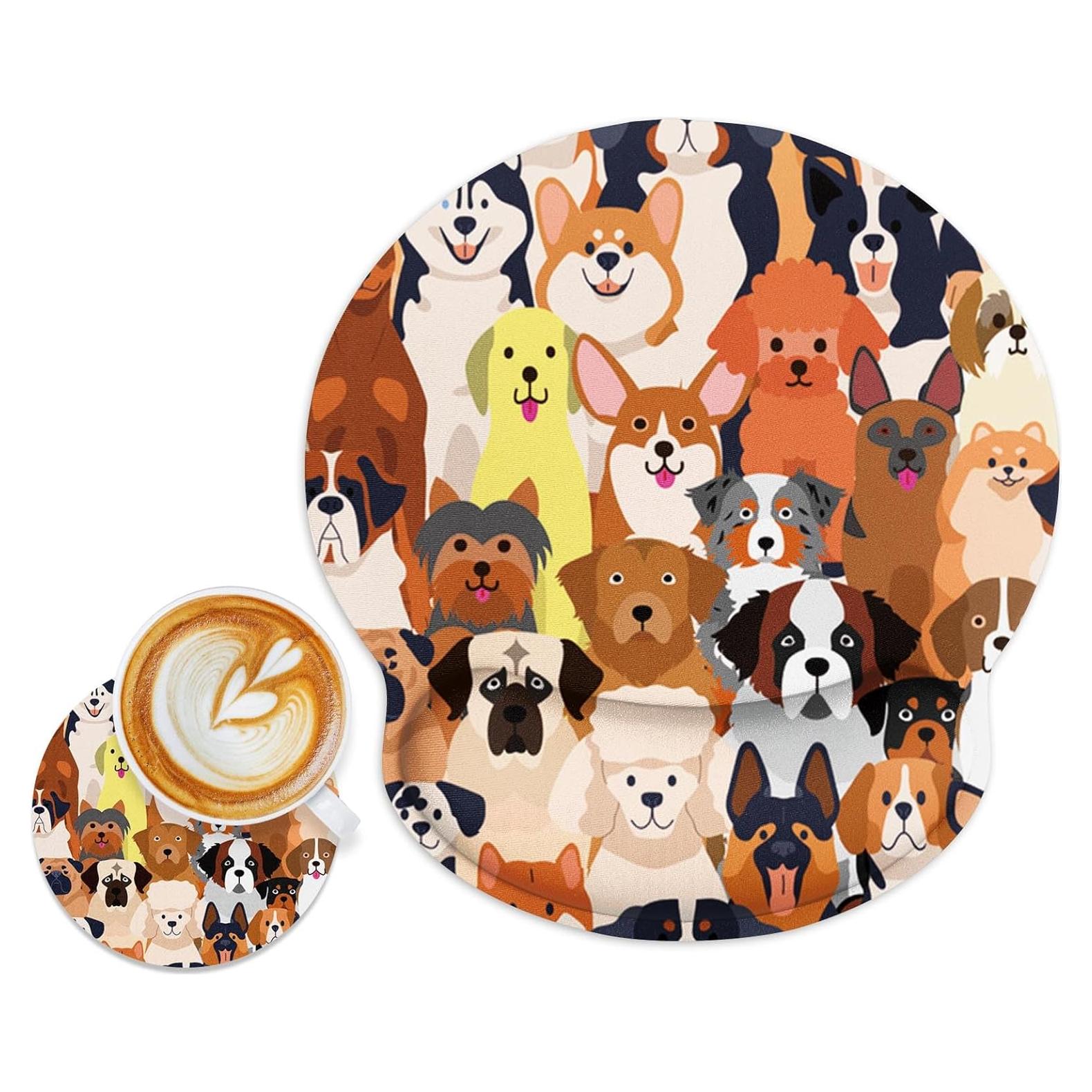 Alfombrilla de Ratón Britimes Set 2 Piezas Ergonómica Colorida