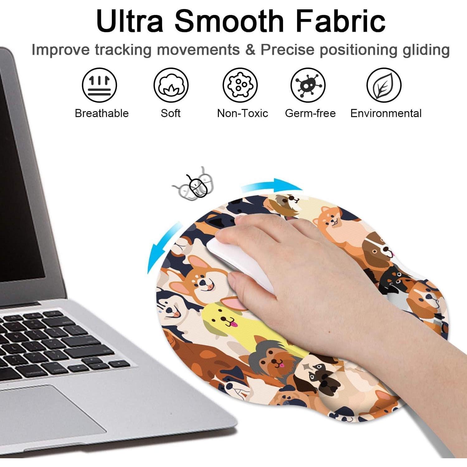 Alfombrilla de Ratón Britimes Set 2 Piezas Ergonómica Colorida