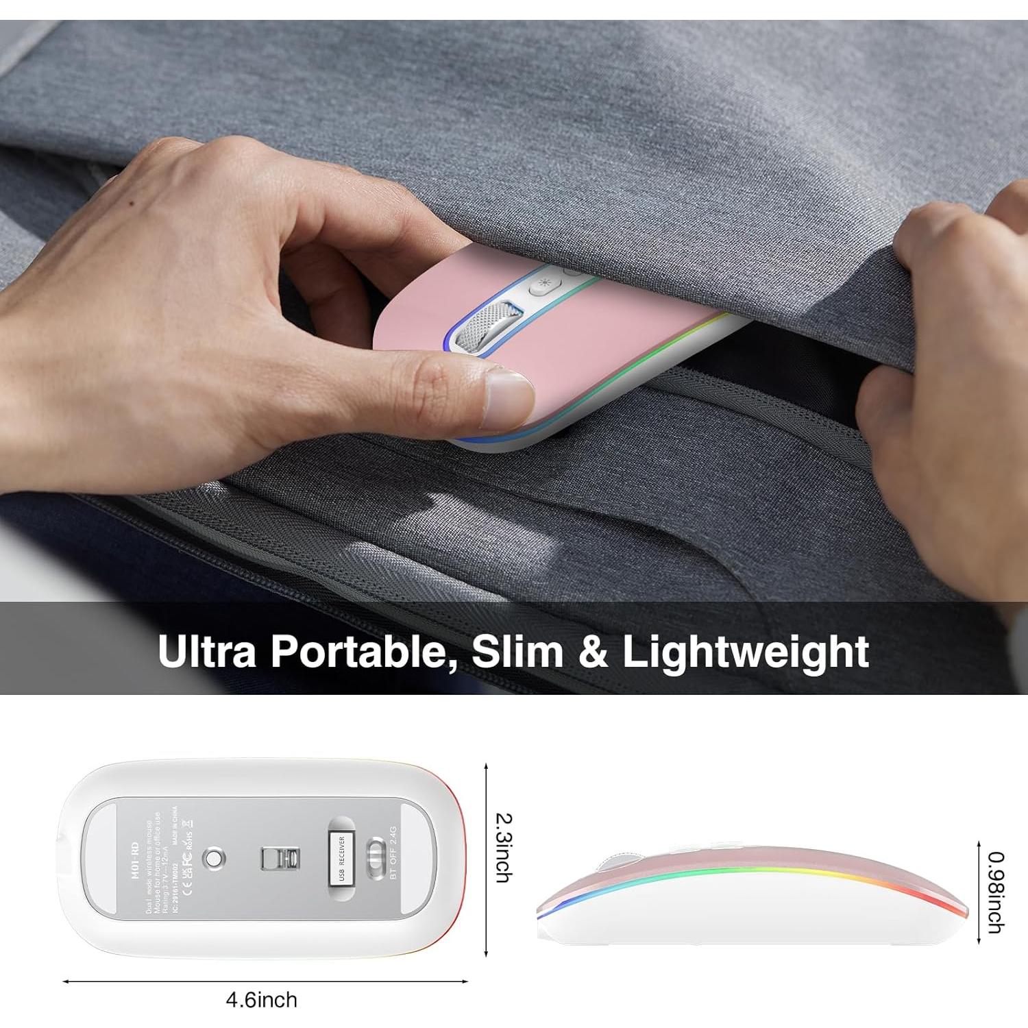 Ratón Inalámbrico Bluetooth Cimetech M01 Recargable Ergonómico