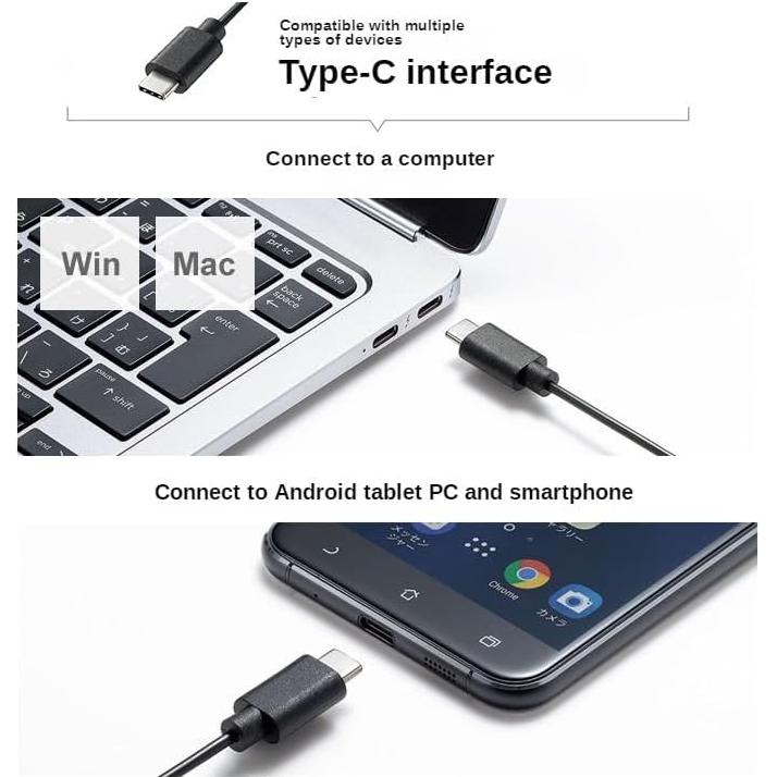 Ratón USB C Centree 6 Botones Silencioso Portátil 70g