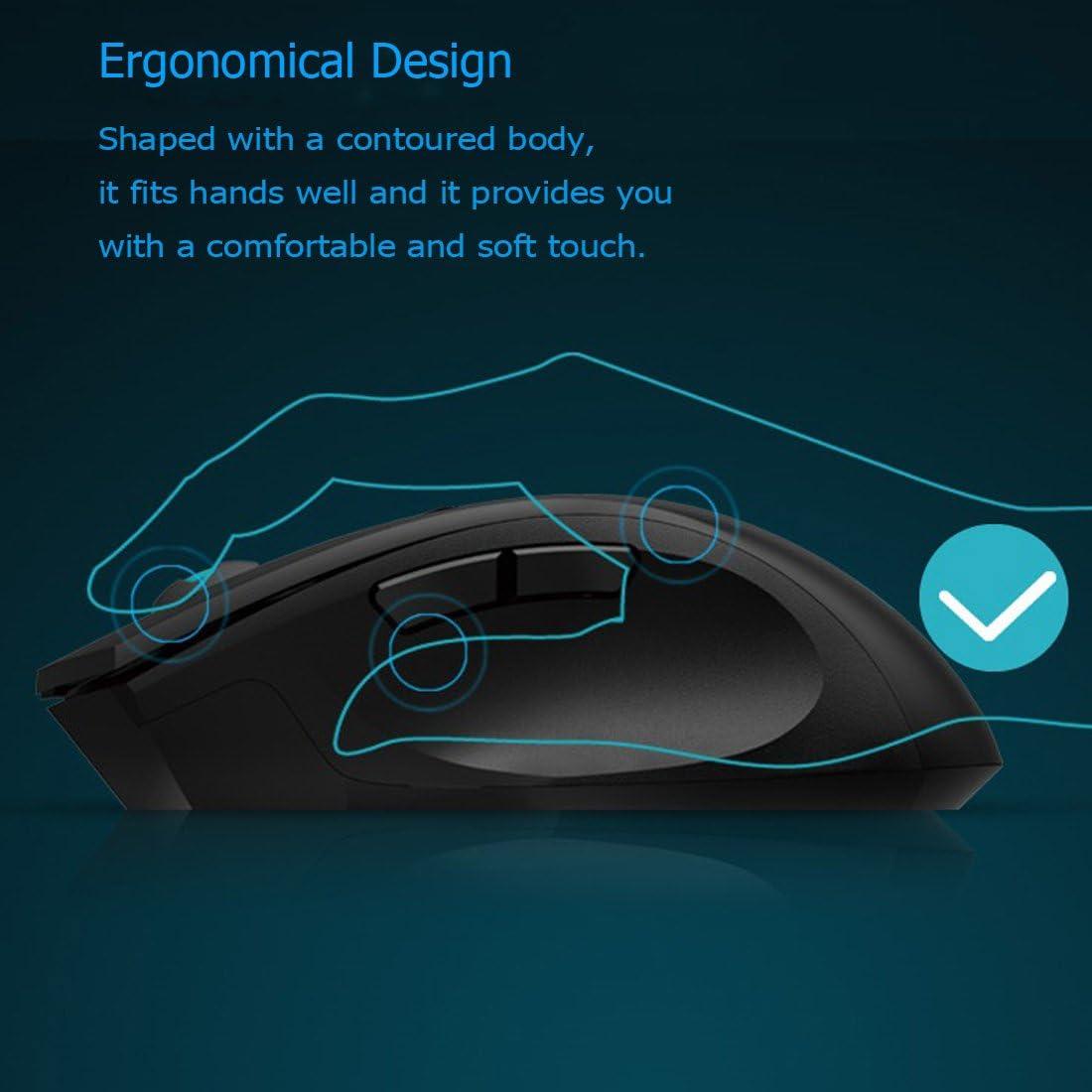 Ratón Inalámbrico Silencioso Forter i720 - 2400 DPI - Negro