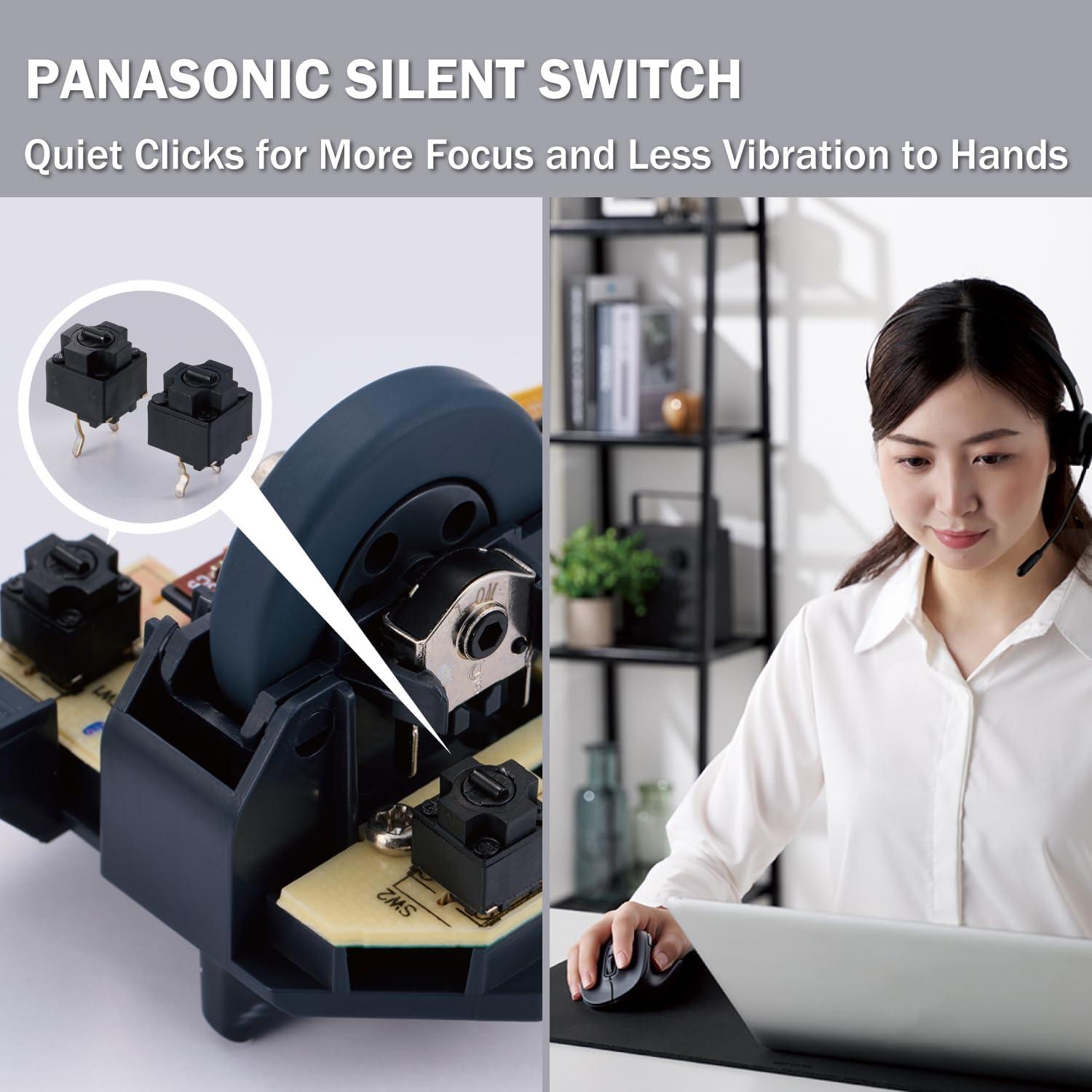 Ratón Inalámbrico Bluetooth ELECOM M-XGS30BBSKBK Ergonómico 2000DPI