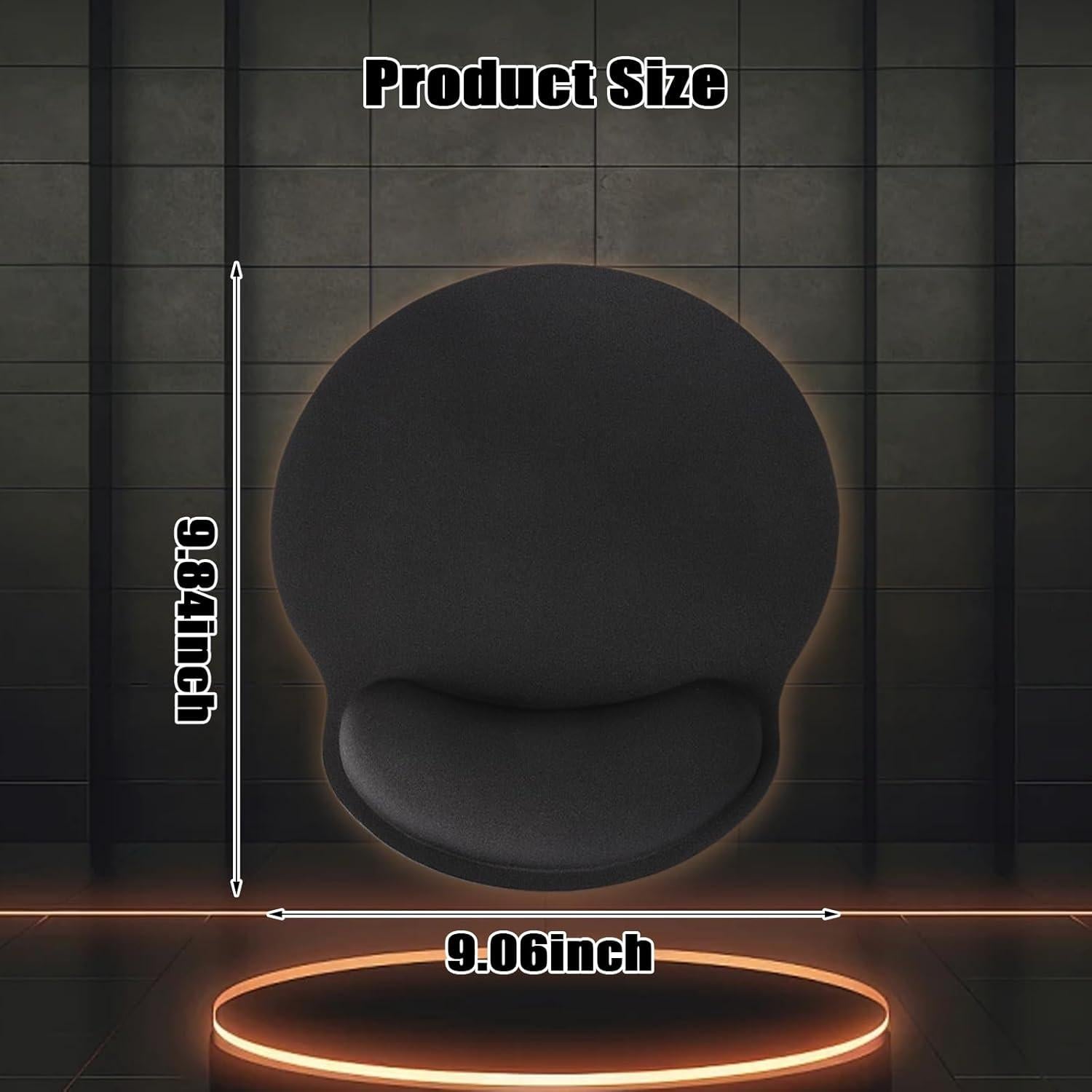 Almohadilla de Ratón Ergonómica Retainbre con Soporte Negro - Paquete de 8