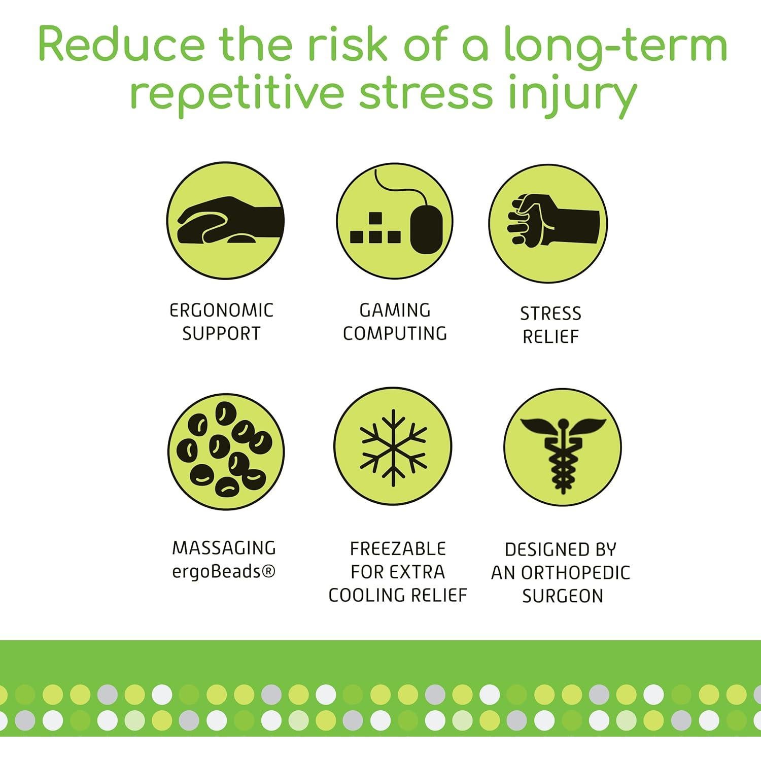 Cojín Ergo para Muñeca IMAK - Reposamuñecas Ergonómico Negro