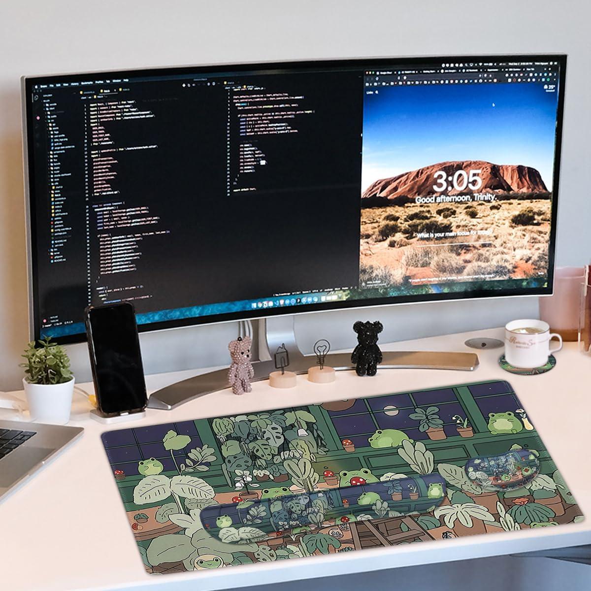 Conjunto de Alfombrillas de Ratón VIKIBO Grande 90x40cm Ergonómica