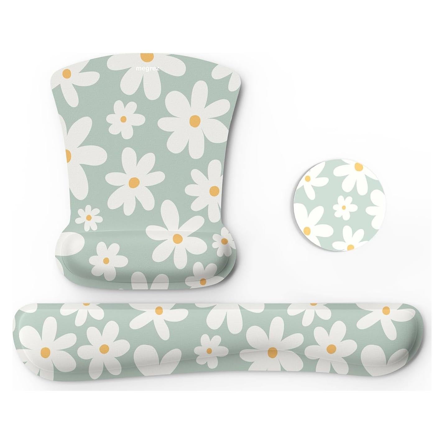 Almohadilla de Ratón Ergonómica MEGREZ con Soporte 3PCS