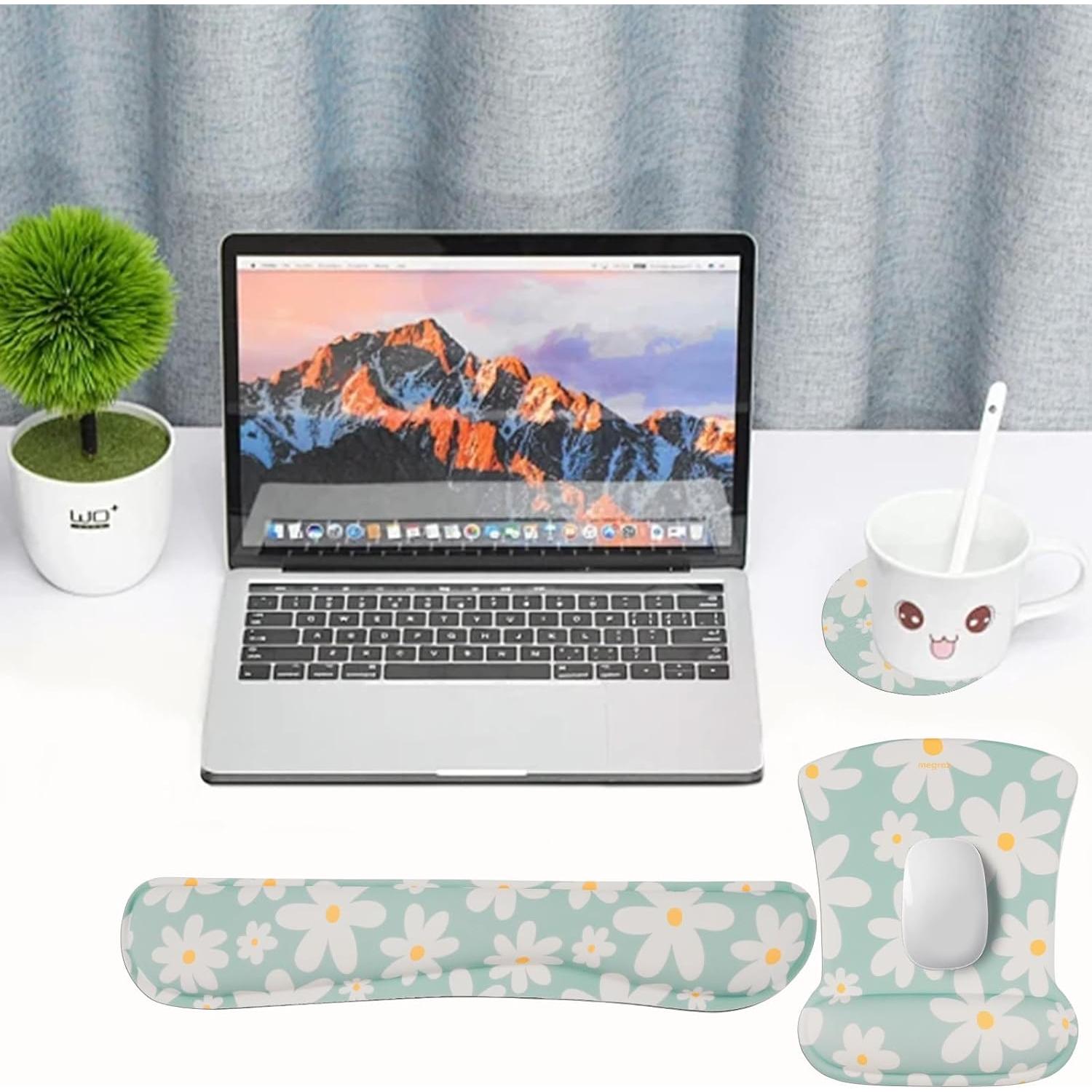 Almohadilla de Ratón Ergonómica MEGREZ con Soporte 3PCS