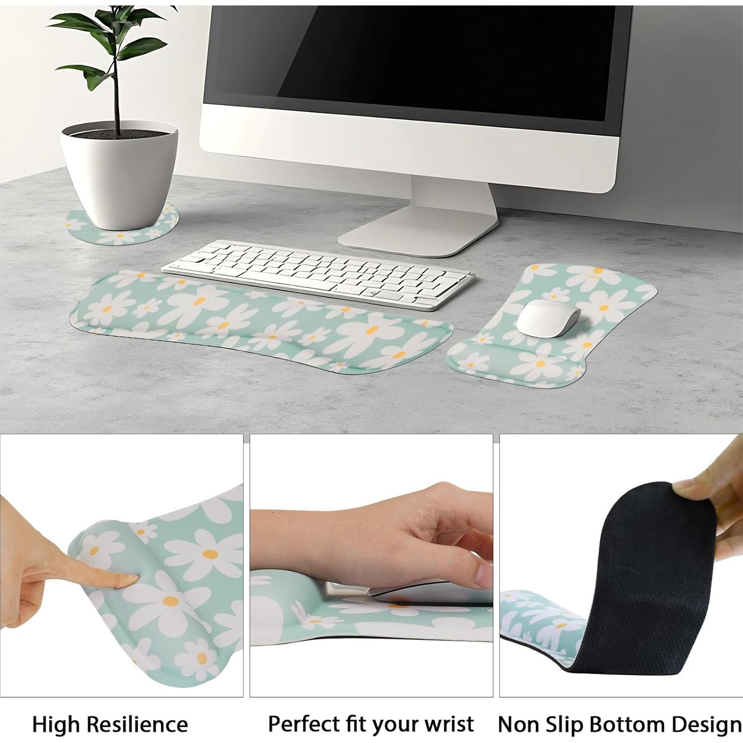 Almohadilla de Ratón Ergonómica MEGREZ con Soporte 3PCS