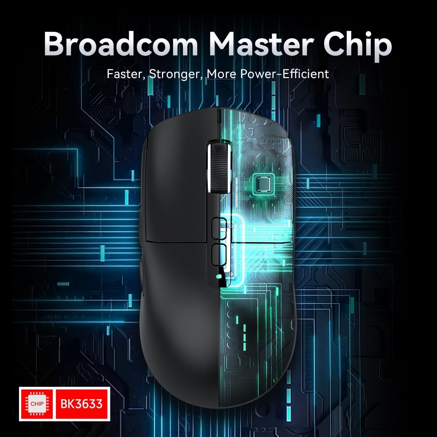 Ratón Gaming Inalámbrico ATTACK SHARK X6 26K DPI RGB Negro