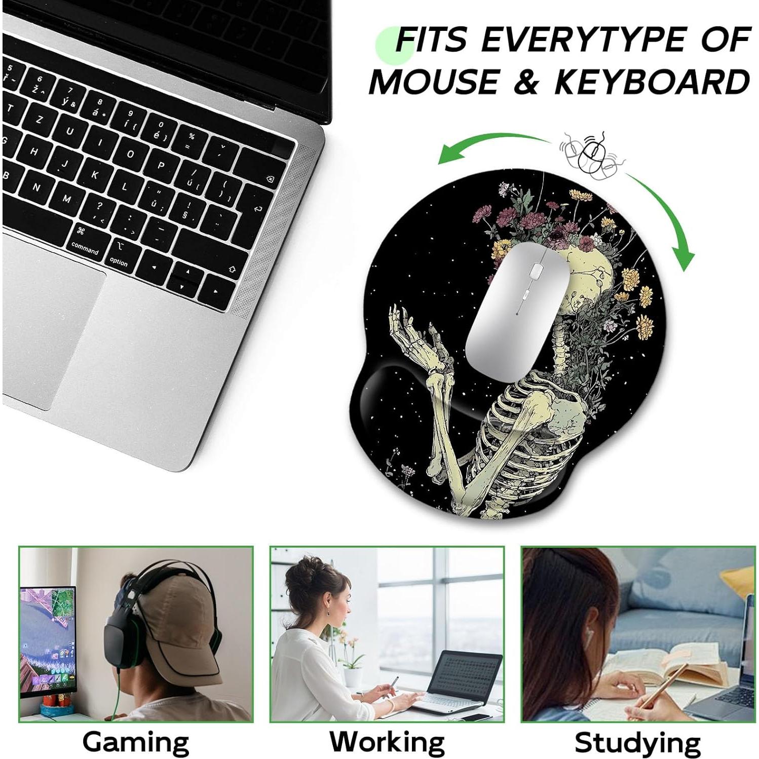 Alfombrilla de Ratón Ergonómica Tudguiloae con Soporte de Gel