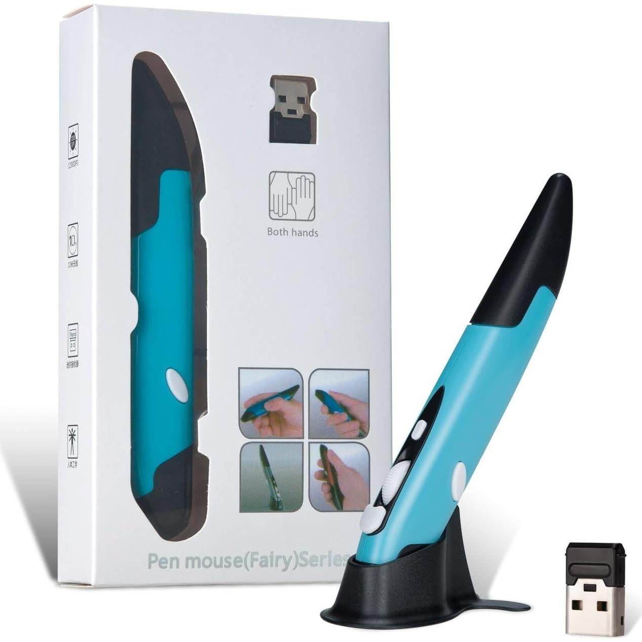 Ratón Óptico Inalámbrico Lychee Mini 800/1200/1600 DPI Azul